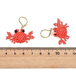 Glass Seed Bead Leverback Dangle Earrings&nbsp;EJEW-MZ00771