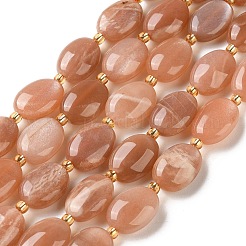 Natural Peach Moonstone Beads Strands&nbsp;G-H005-A16-02