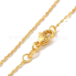 Rack Plating Brass Link Chain Necklaces&nbsp;NJEW-M217-02G