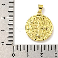 Rack Plating Brass Pave Nature Shell Religion Pendants&nbsp;KK-C074-31G-01