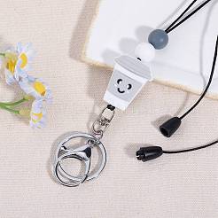 2Pcs Silicone Coffee Cup Name Card Straps&nbsp;NJEW-SW00033-01