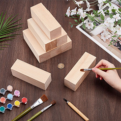 8Pcs Unfinished Wood Craft Block&nbsp;WOOD-OC0004-45