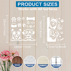 1 Set PET Hollow Out Drawing Painting Stencils&nbsp;DIY-MA0005-25