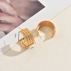 Multilayer C-Shaped Stainless Steel Stud Earrings&nbsp;SF9369