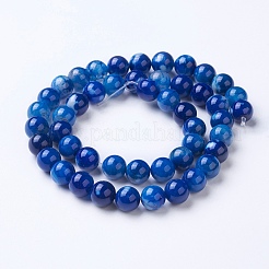 Natural Agate Beads Strands&nbsp;G-G754-07-8mm