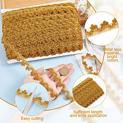 Metallic Braided Lace Trim&nbsp;OCOR-WH0086-92