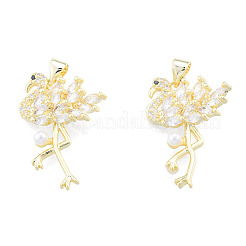Brass Micro Pave Cubic Zirconia Pendants&nbsp;ZIRC-N039-272A