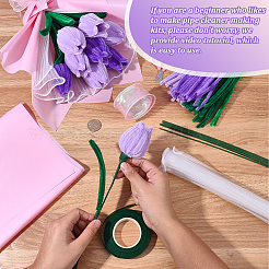 DIY Chenille Stem Tinsel Garland Craft Kits&nbsp;DIY-SC0033-14B