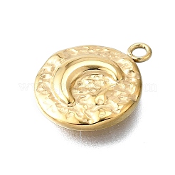 Hammered 304 Stainless Steel Pendants&nbsp;STAS-H233-15G