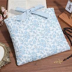 Flower Printed Polyester Cosmetic Bags&nbsp;ABAG-WH0048-81