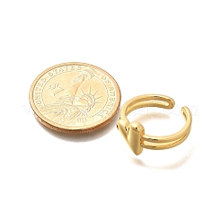Rack Plating Brass Cuff Finger Rings for Women&nbsp;RJEW-C117-03G