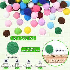 150Pcs Polyester Pom Pom Ball&nbsp;DIY-SC0031-32