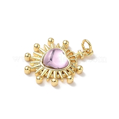 Heart Brass Pendants&nbsp;KK-D426-16D-G