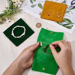 3Pcs 3 Colors Folding Velvet Jewelry Storage Bags for Earrings Rings Bracelets&nbsp;ABAG-CN0001-69A