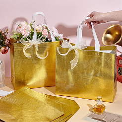 36Pcs Large Capacity Heat-Sealed Non-Woven Fabric Bags with 1 Roll Polycotton Ribbon&nbsp;ABAG-PH0001-75A