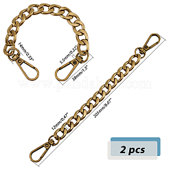 Aluminum Curb Chain Bag Shoulder Straps&nbsp;FIND-PH0010-43AB
