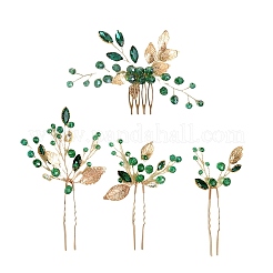 Alloy Hair Forks & Hair Combs Set&nbsp;PW-WG8F762-01