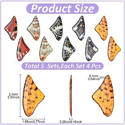 DIY Butterfly Wing Resin Resin Pendant Earring/Necklace Making Kits&nbsp;DIY-YW0012-22