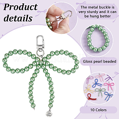 10Pcs 10 Colors Bowknot Acrylic Pendant Decoration&nbsp;HJEW-PH01952