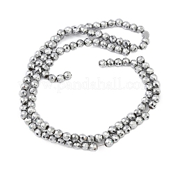 Electroplate Synthetic Magnetic Hematite Beads Strands&nbsp;G-A263-B01-02C