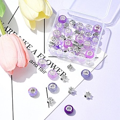 DIY Tibetan Style Alloy & Resin European Beads Making Finding Kits&nbsp;DIY-FS0006-78D