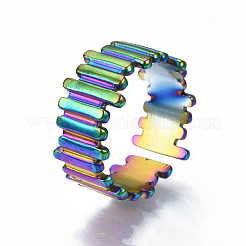 Ion Plating(IP) 304 Stainless Steel Cuff Ring&nbsp;RJEW-S405-142