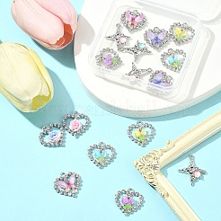 7 Styles Platinum Alloy Glass Pendants&nbsp;FIND-FS0003-71