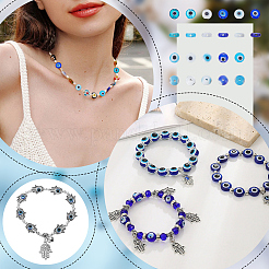 220Pcs 11 Styles Handmade Evil Eye Lampwork Beads&nbsp;LAMP-AR0001-47