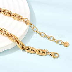 304 Stainless Steel Link Chain Necklaces for Women&nbsp;LS-NJEW-G197-01G-02