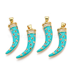 Brass Micro Pave Cubic Zirconia Pendants&nbsp;KK-N227-02B