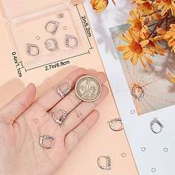 14Pcs 304 Stainless Steel Leverback Earring Findings&nbsp;STAS-BBC0004-17