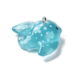 Sea Animal Theme Transparent Resin Pendants&nbsp;RESI-D071-04I