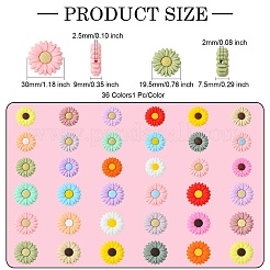 36Pcs 36 Styles Food Grade Eco-Friendly Silicone Beads&nbsp;SIL-CJ0001-67