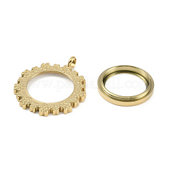 Ion Plating(IP) 304 Stainless Stee Locket Pendants&nbsp;STAS-S132-03G