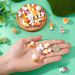 30Pcs 6 Styles Mushroom Series Resin Display Decorations&nbsp;DJEW-TA0001-21
