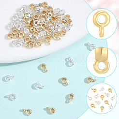 80Pcs 2 Colors Brass Tube Bails&nbsp;KK-BBC0028-48