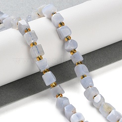 Natural Blue Lace Agate Beads Strands&nbsp;G-NH0036-01