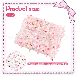 Gradient 3D Butterfly Polyester Gauze Fabric&nbsp;AJEW-WH20006-148C
