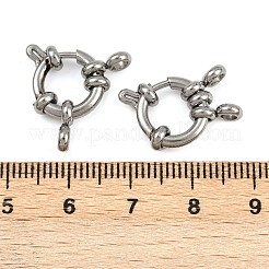 304 Stainless Steel Spring Ring Clasps&nbsp;STAS-B095-03P-01