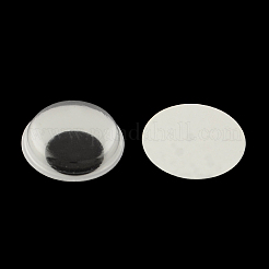Black & White Plastic Wiggle Googly Eyes Buttons DIY Scrapbooking Crafts Toy Accessories with Label Paster on Back&nbsp;KY-S002B-6mm