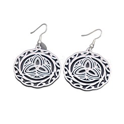 304 Stainless Steel Dangle Earrings for Women&nbsp;WGE2C2B-01