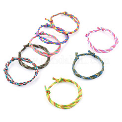 32Pcs 8 Styles Polyester & Spandex Cord Braided Bead Bracelets&nbsp;BJEW-TAC0066