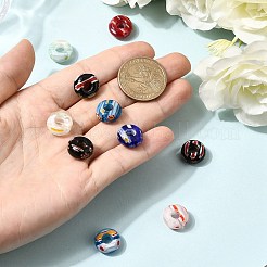 Handmade Millefiori Lampwork European beads&nbsp;LK-R010-M