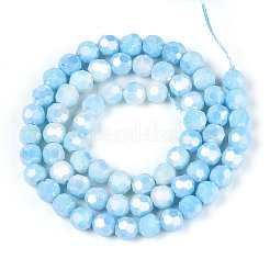 Anti-Tarnish Electroplate Glass Beads Strands&nbsp;X-EGLA-T021-6mm-15-01