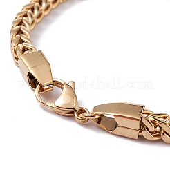 PVD Vacuum Plating 304 Stainless Steel Curb Chain Bracelets&nbsp;BJEW-I295-03G
