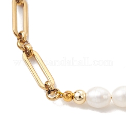 Natural Cultured Freshwater Pearl Beads Link Bracelets&nbsp;BJEW-JB13511-01
