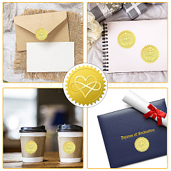 34 Sheets Self Adhesive Gold Foil Embossed Stickers&nbsp;DIY-WH0509-056