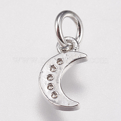 Brass Micro Pave Cubic Zirconia Charms&nbsp;ZIRC-E147-59P