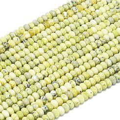 Natural Yellow Turquoise(Jasper) Beads Strands&nbsp;G-P575-A33-6x4mm