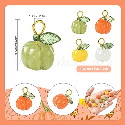 20Pcs 4 Style Resin & Acrylic Pendants&nbsp;PALLOY-YW00155
